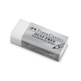 Borracha Faber-Castell Dust Free Pequena Branca Macia Limpeza Facil Super Premium 1 unidade