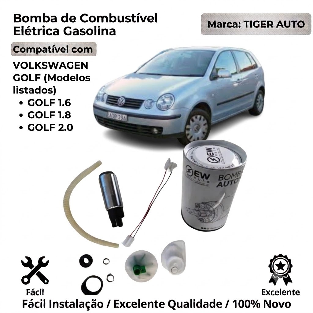 Bomba Combustivel Golf 1.6/1.8/2.0 MPI DE 1999 ATÉ 2008