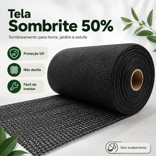 Tela Sombrite 50% 4m Sombreamento Horta Jardim Estufa Viveiro Pergolado