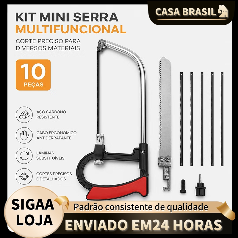Kit 7 PEÇAS Arco De Serra Mini Serrote Para Vários Materiais Artesanato