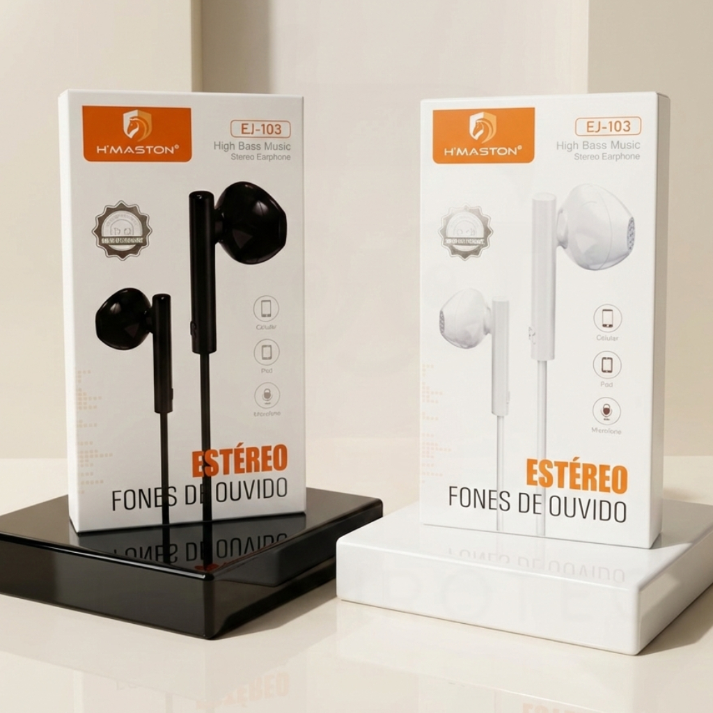 Fone De Ouvido Com Fio Android EarBuds Microfone Controle de Musica Estéreo Esportivo Celular PinoP2