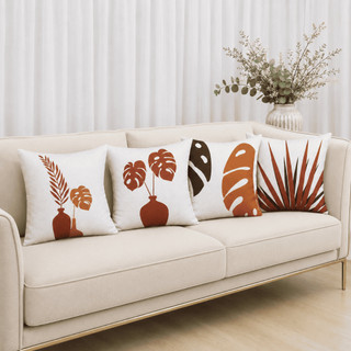 Kit 4 capas de Almofada Modernas Decorativas 45X45 Diversos Modelos