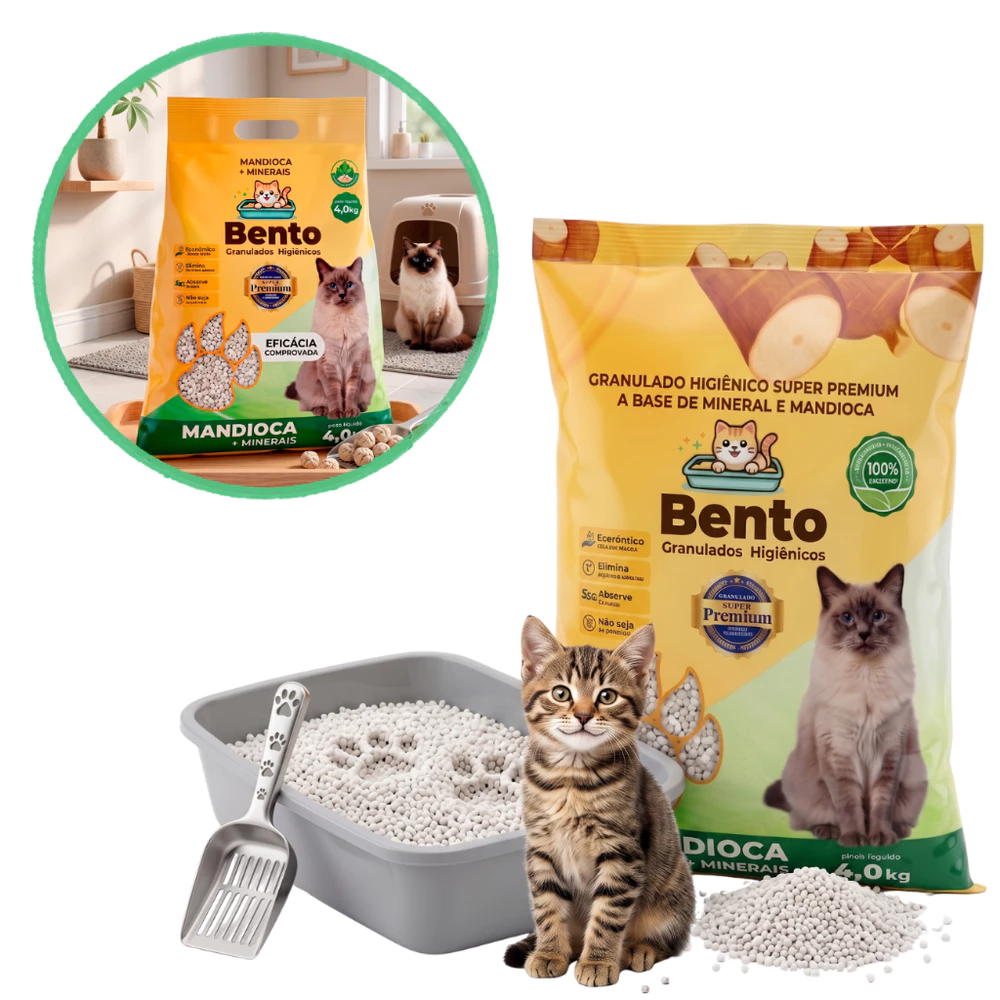 Areia Biodegradavel Gatos Granulado Mandioca Mineral Torrao Limpeza Petshop Caixa Areia