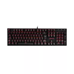 Teclado Mecânico Gamer Redragon Mitra Single Color K551-1 Switch Azul LED Vermelho USB ABNT2 - Preto
