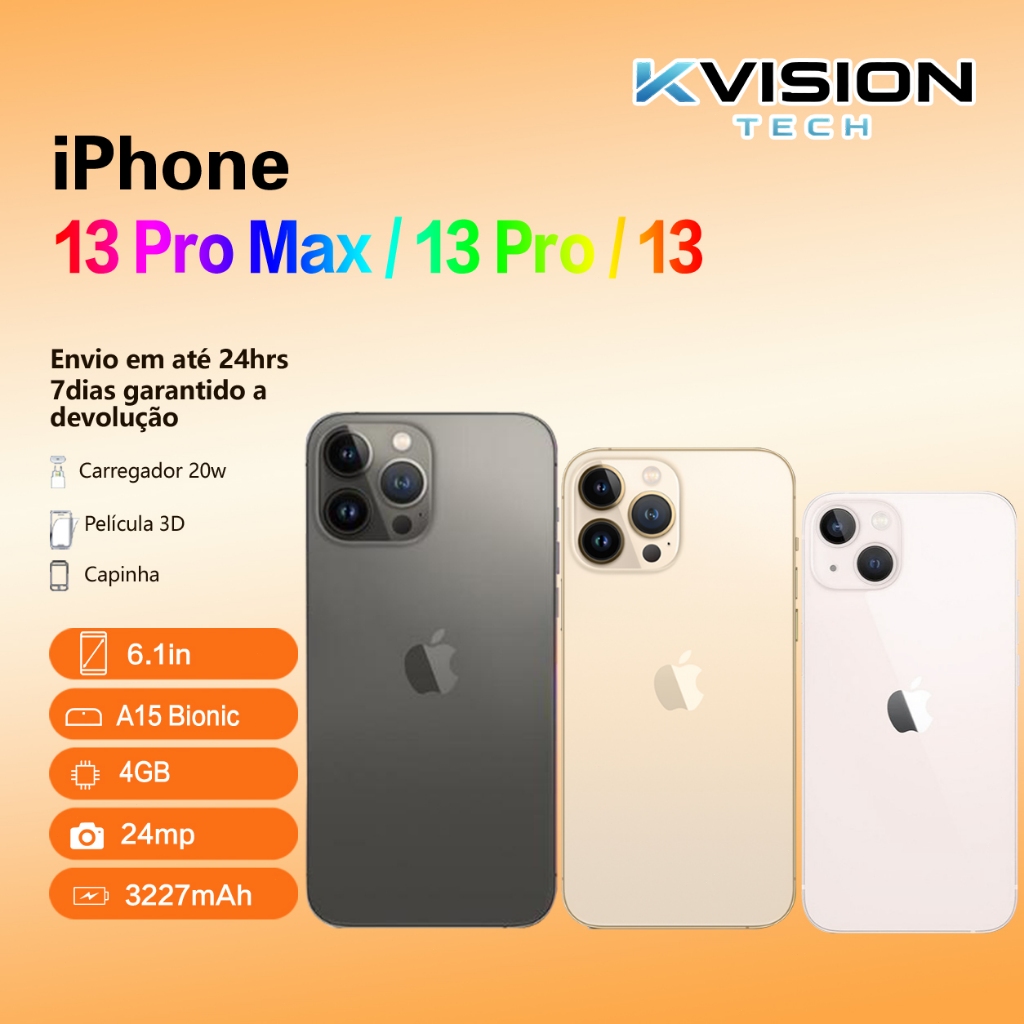 Celular IPhone 13 / 13 Pro/ 13 Pro Max 128gb 100% Original Com Garantia