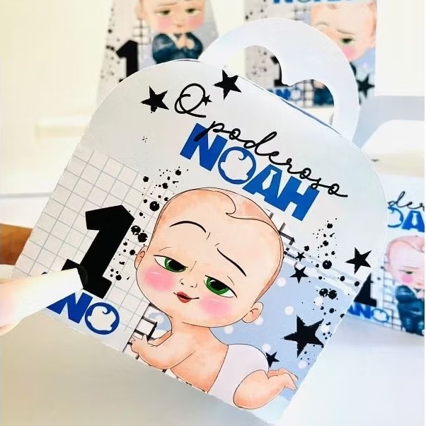 Kit Caixinhas Personalizadas Pegue e Monte O Poderoso Chefinho Festa Infantil Lembrancinhas Aniversário