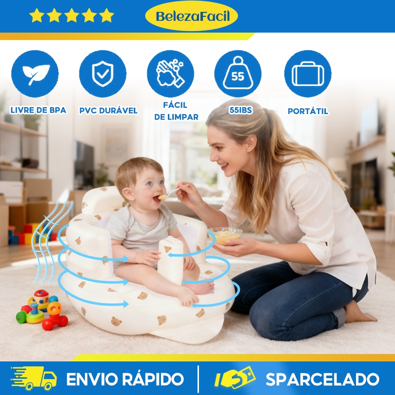 Cadeira de balanço para bebê cadeira infantil mesa infantil com cadeira assento inflável automático Do Bebê