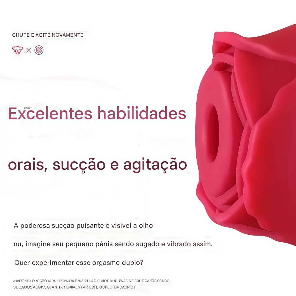 Vibrador Recarregável Em Forma De Flor Rosa Do Otário Clitóris 10 Modos De Sucção — imagem 2 de 2