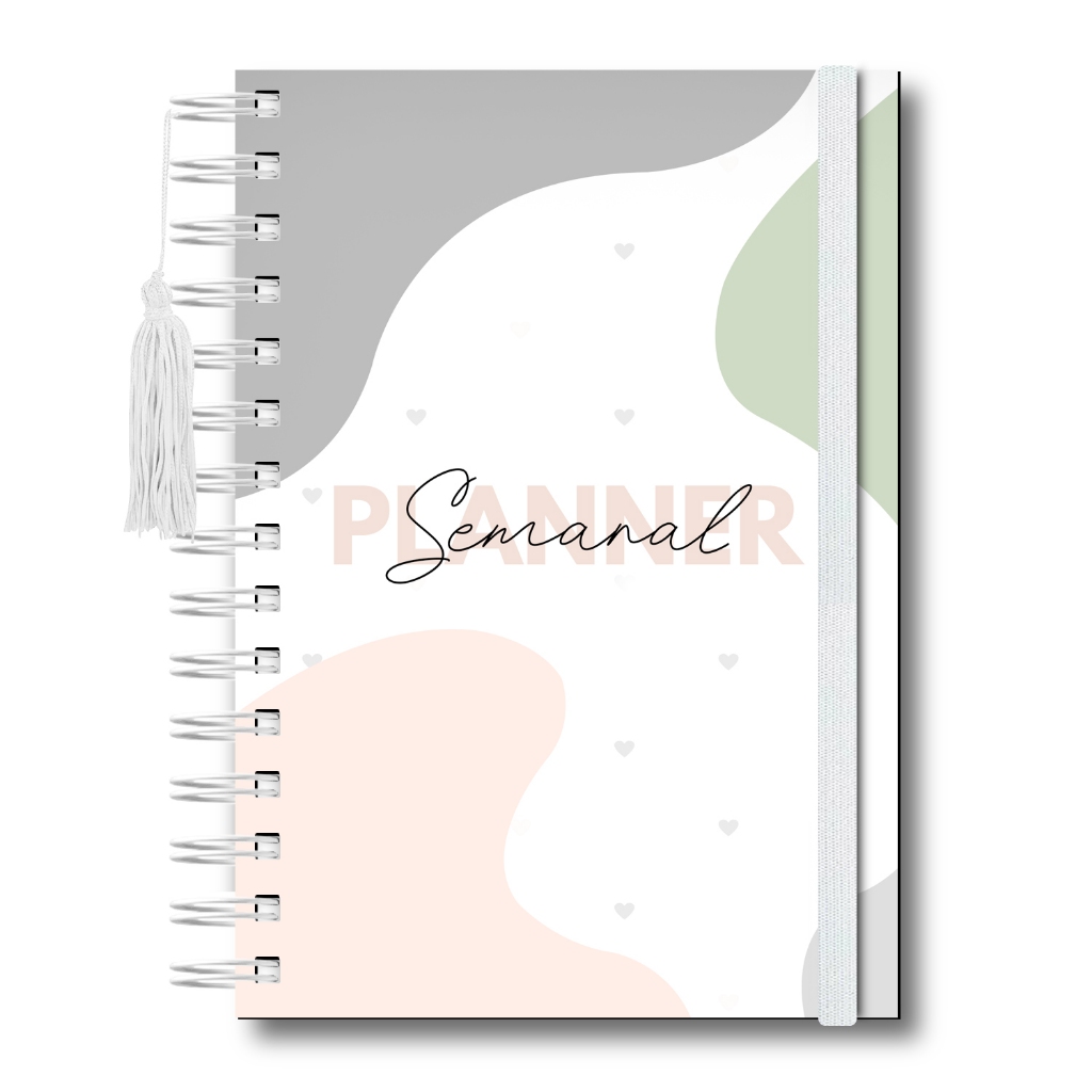 Agenda Planner Semanal Visão Semana Capa Dura A5 100 Páginas Planejamento Semanal Organização