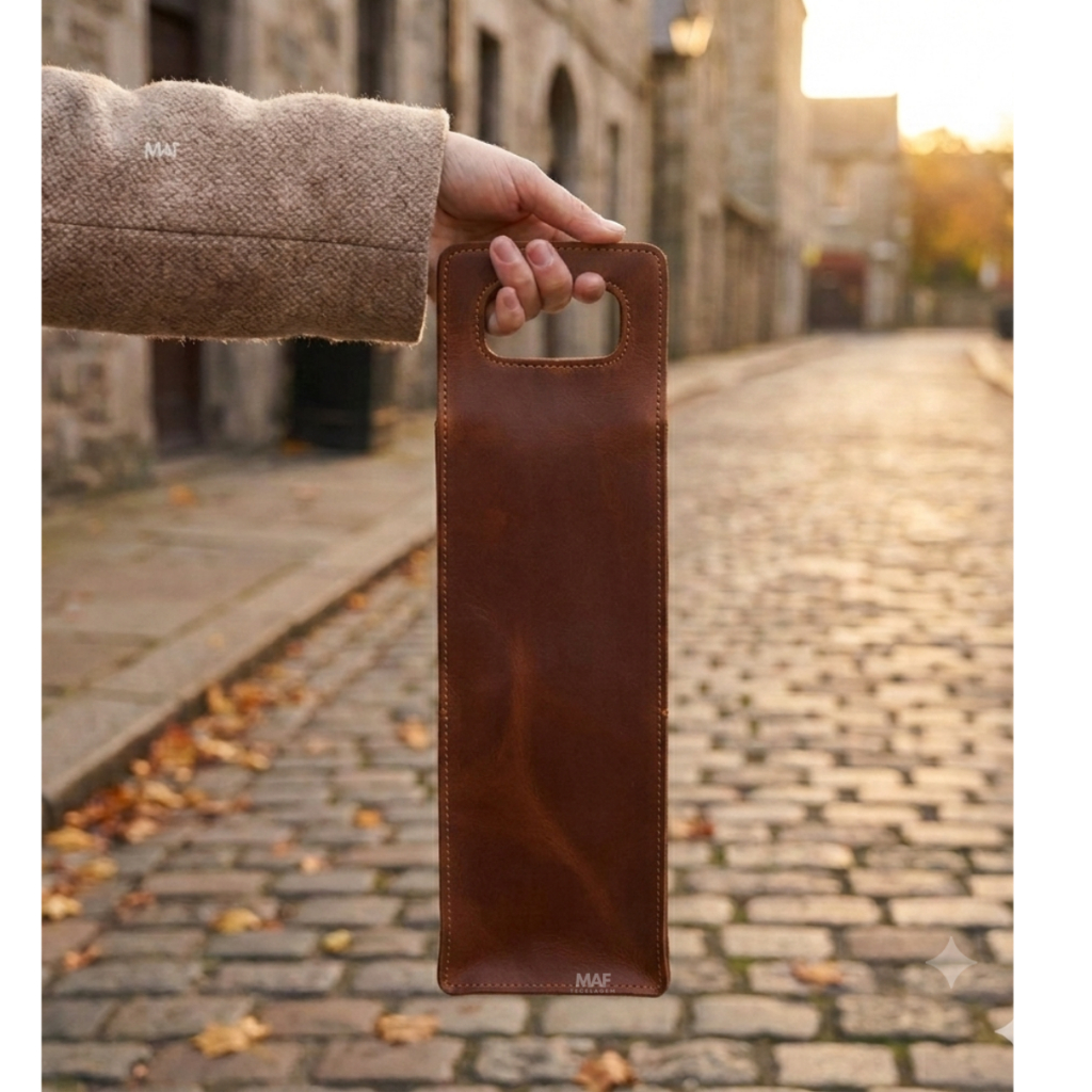 BOLSA PARA VINHO EM COURINO ALTA QUALIDADE