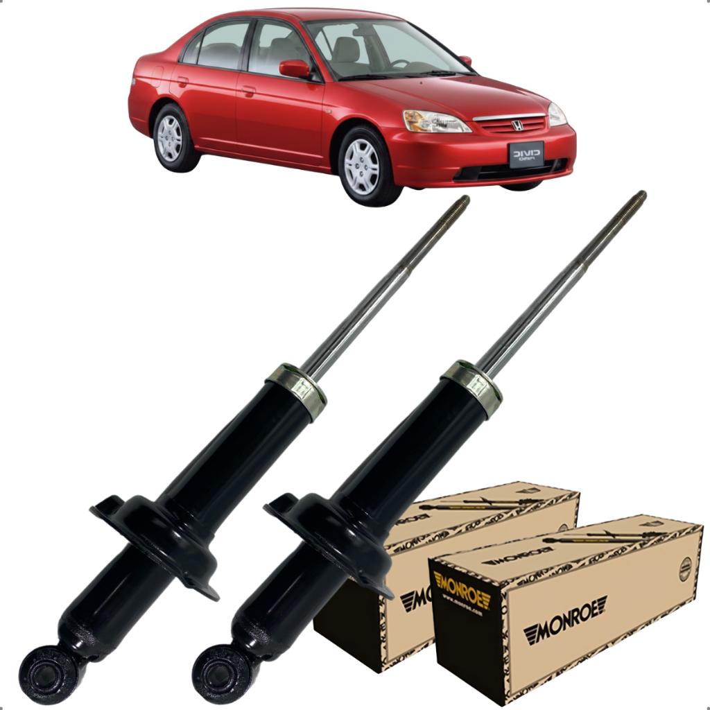 Par Amortecedor Suspensão Traseiro Monroe Civic 2001 2005