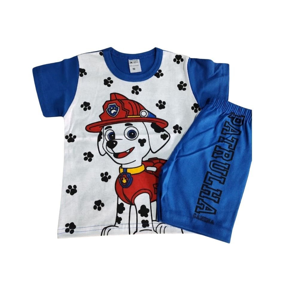 Conjunto  Infantil Menino Patrulha, Mickey ou Sonic–Camiseta de Algodão + Short Temático | Pronta Entrega