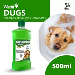 Shampoo Antiparasitário World Veterinária Dug's para Cães - 500ml