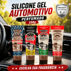 Silicone Gel Perfumado 250g Painel Parachoque Pneus Plásticos Proteção UV