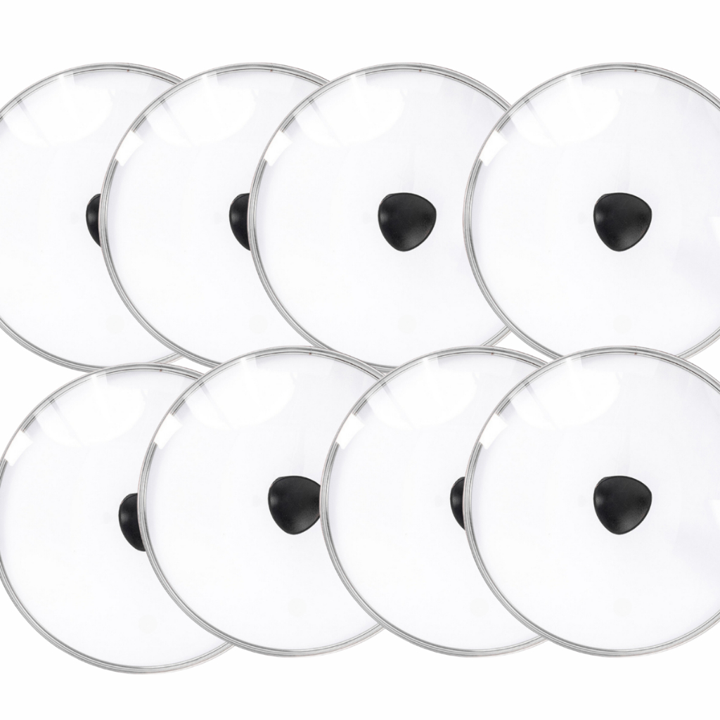 Kit 8 Tampas de Vidro 16cm Sem Furo
