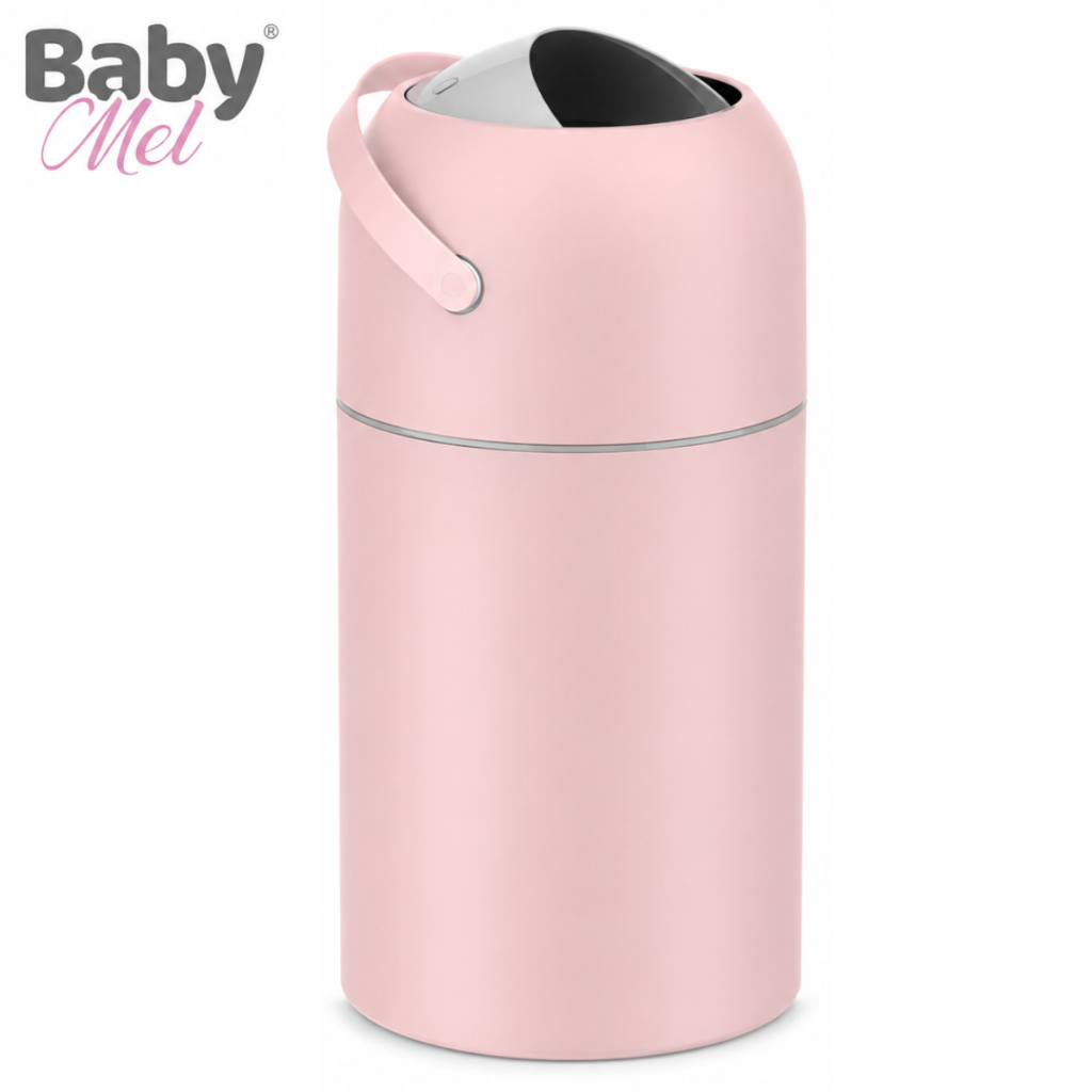 Lixeira Anti Odor 10l Lixo Mágico P/ Fraldas Baby Mel Rosa Antiviral Antibacteriana