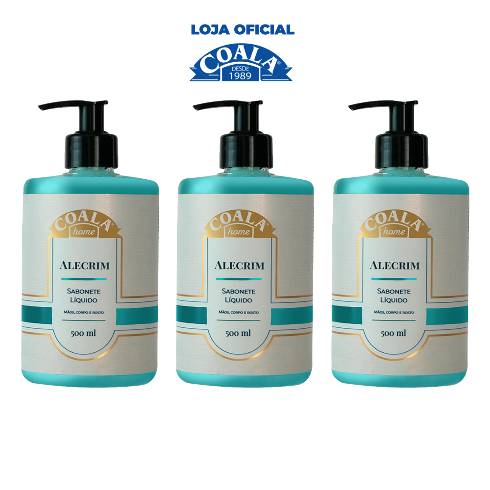 Kit 3 Unidades Sabonete Líquido Alecrim 500ml