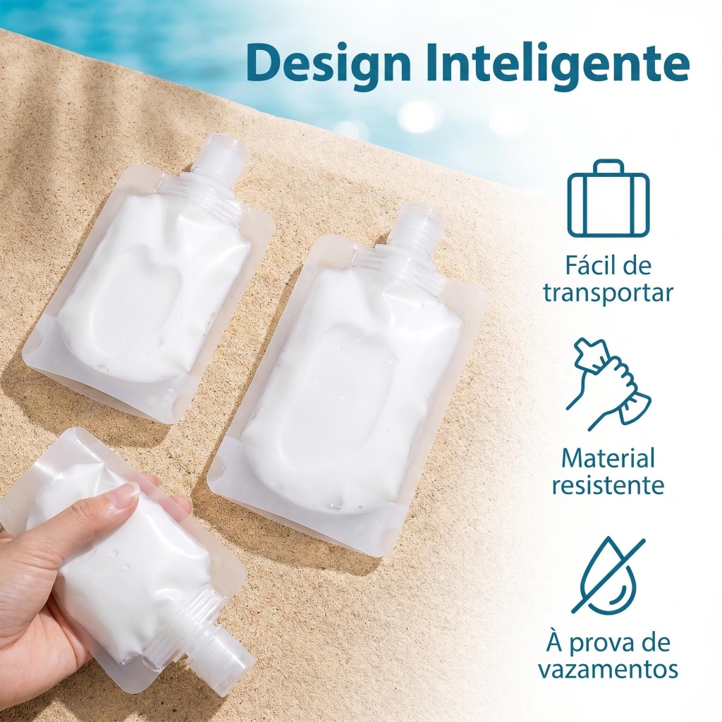 Kit Sacos Dispensação 50ml 100ml Facilita Armazenamento no Dia a Dia