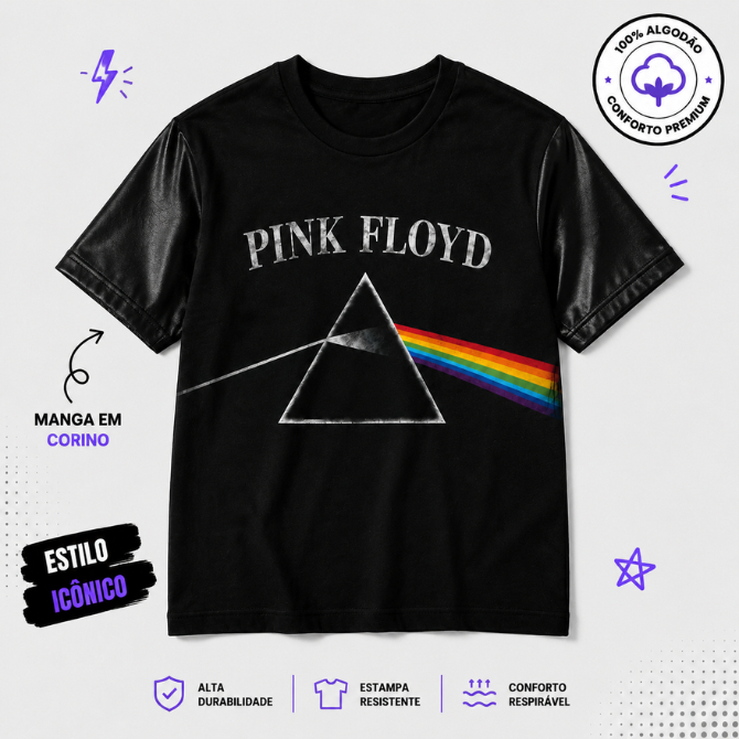 Camiseta Tshirt Blusa Infantil Rock Banda Preta Unissex Algodão Estilosa Confortável Casual Jovem