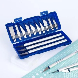 Kit Estilete De Precisão Com 13 Peças | Ferramenta Para Artesanato E Modelismo Com Estojo…