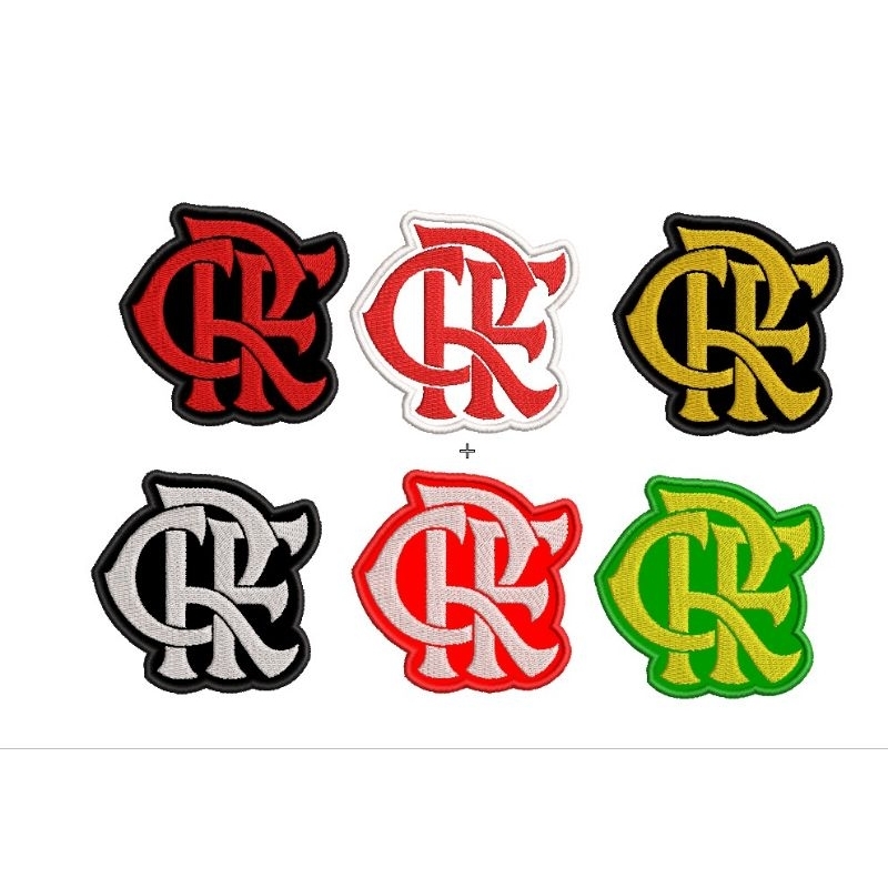 PATCH BORDADO TERMOCOLANTE CRF 8X8 CM DIVERSAS CORES FLAMENGO