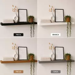 Prateleira Flutuante Grossa 50X15 cm MDF 30mm Decorativa Suporte Invisível