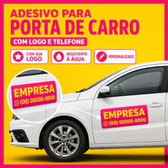Adesivos Personalizado Propaganda Porta de Carro Divulgação de Empresa e Serviços
