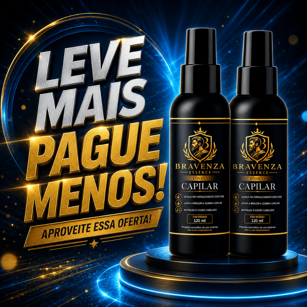 Bravenza – Acelera crescimento cabelo, barba, bigode, cavanhaque e sombrancelhas kit com 1 a 4 unidades 120 ml