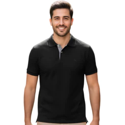 Camisa Gola Polo Social Masculina Slim Algodão Casual Ogochi