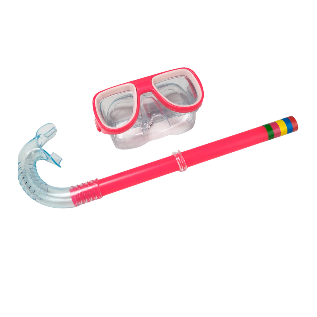 Kit Mergulho Snorkel Óculos Máscara Piscina Praia Banho Natação Infantil