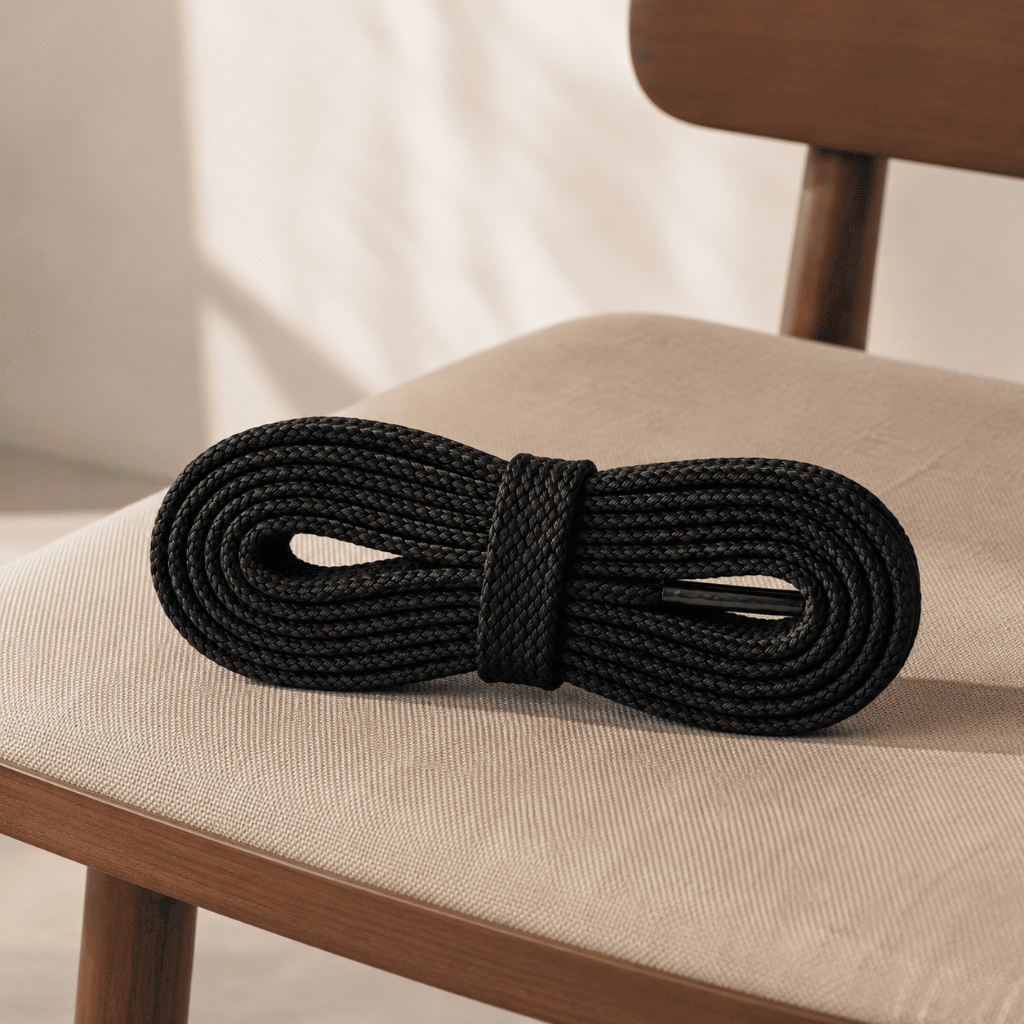 Atacador Achatado Preto para Tênis – 140cm