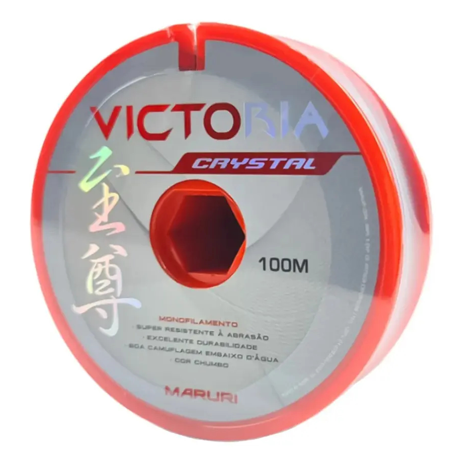 Linha de Pesca Monofilamento Maruri Victoria Crystal 100m Nylon Alta Resistência Várias Bitolas