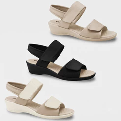Sandália Comfortlflex Feminina Velcro Conforto Anatômica Calce Fácil Fascite Plantar