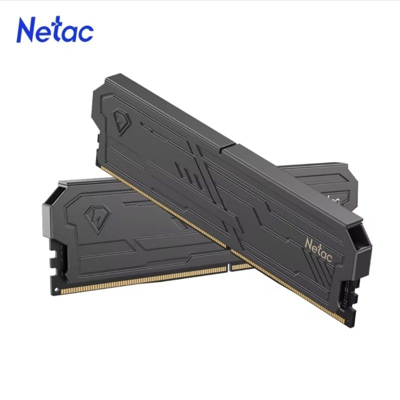 Memória RAM Gamer Netac DDR4 16GB (2x8GB) 3200Mhz CL16 Preta
