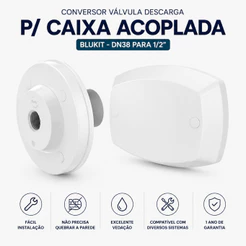 Conversor Válvula Descarga P/ Caixa Acoplada Blukit Branco - Original