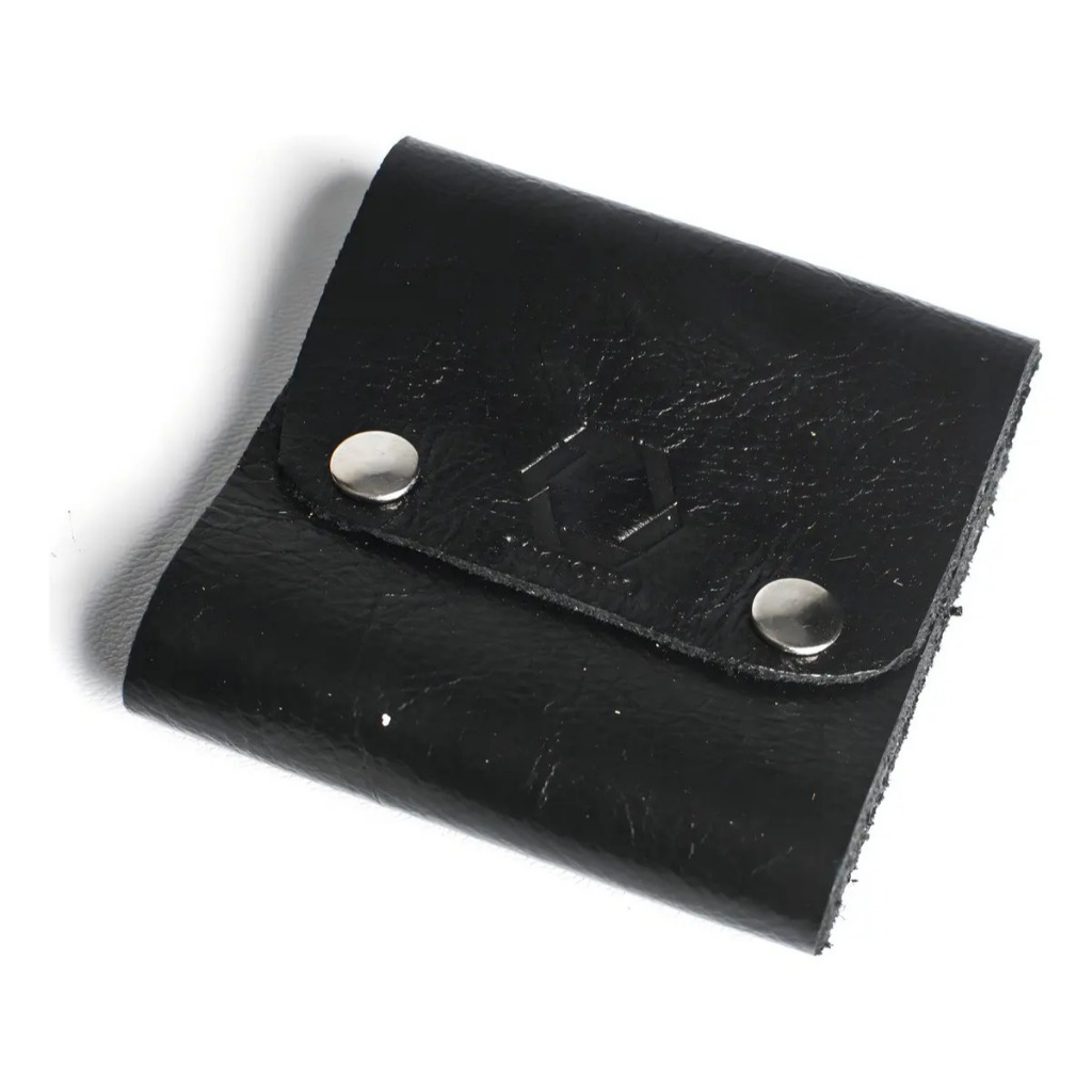 Porta 8 Cartoes Memoria Couro Photopro Cartão Sd Card Cor Preto