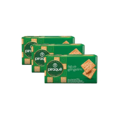 Kit 3un Biscoito Piraquê Água e Gergelim 215g