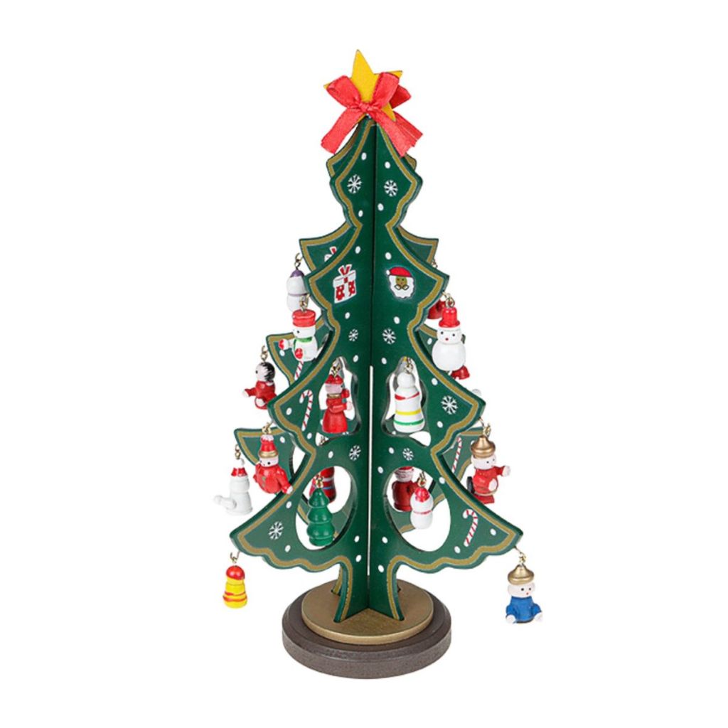 Arvore De Natal Mini Em Madeira Enfeite Natalino Mesa 3d