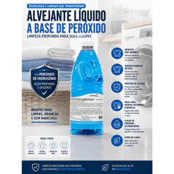 Alvejante c/ Peróxido de Hidrogênio p/ Roupas Coloridas e Brancas | Percarbonato liquido 2 litros