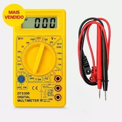 Multimetro Digital Profissional Cabo Multi Teste Portátil Com Bipe (LWJ-303A)
