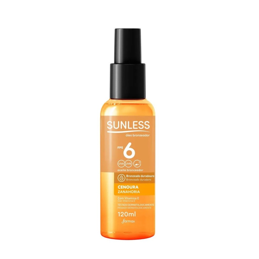 Sunless Óleo Bronzeador Spray Cenoura FPS6 - 120ml