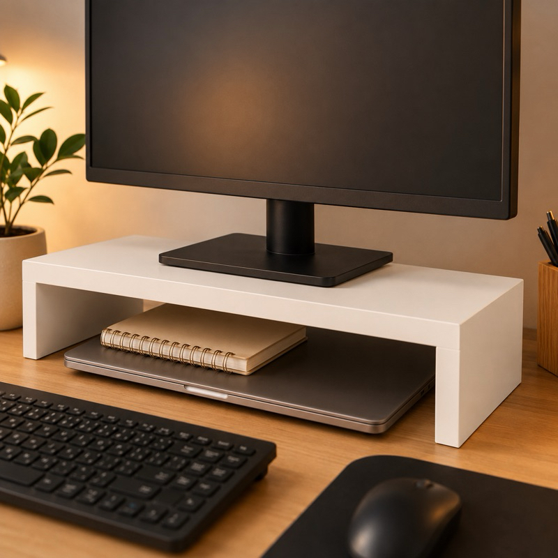 Suporte para Monitor MDF Elevador Notebook Organizador Mesa Gamer Escritório Erg