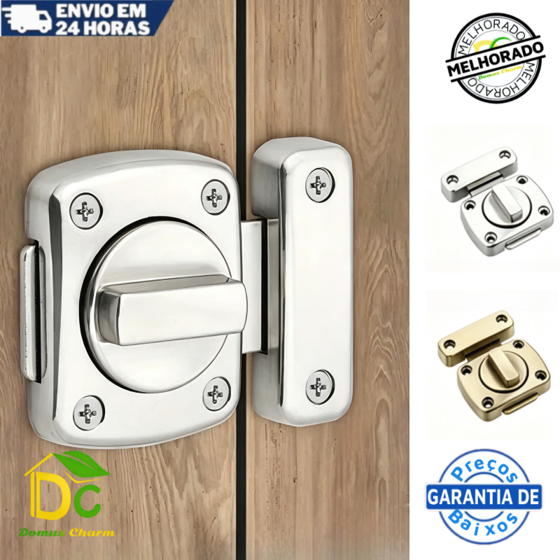 Fechadura Trava De Seguranga liga de zinco Porta De Ago InoxTranca Anti Roubo Facil instalacao