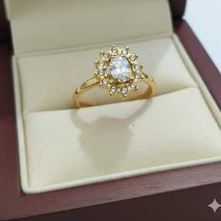 Anel Cravejado FORMATURA com zirconia de aço inox ouro prata brilhante casamento noivado moda feminina