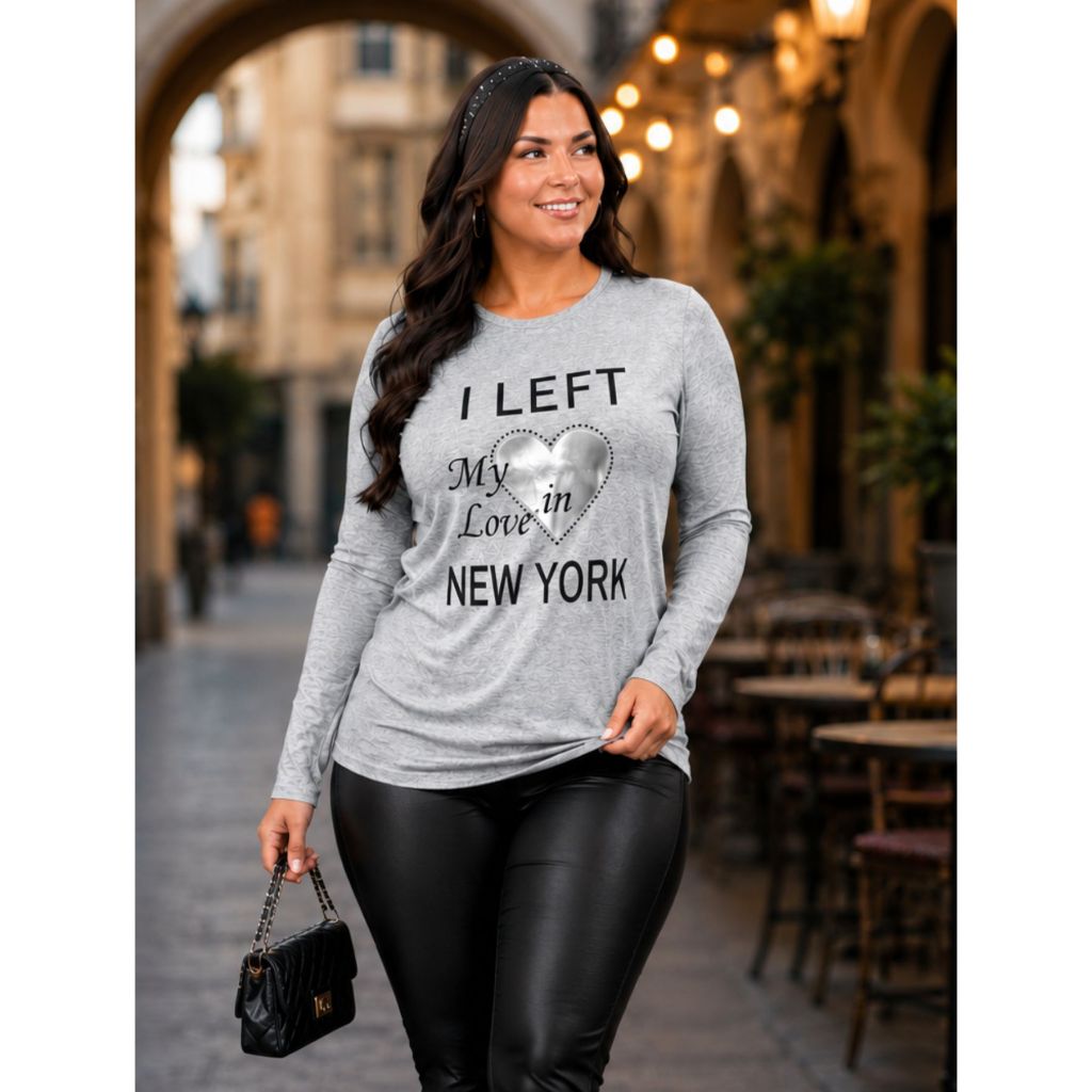 Blusa Estilosa de Manga Longa Feminina Plus Size Tapa bumbum Tecido Viscolycra Confortável Passeios Trabalho Dia a Dia