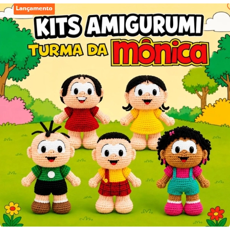 Kit Amigurumi Turma da Mônica - Círculo