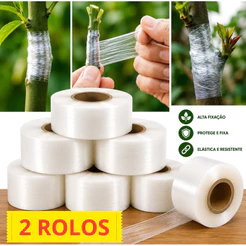 2 Fita de enxertia 5cm stretch, 300 metros por rolo