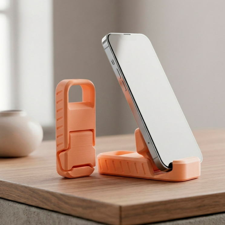 Suporte De Celular Portátil Mini Chaveiro Dobrável Mesa Universal Articulado e Resistente