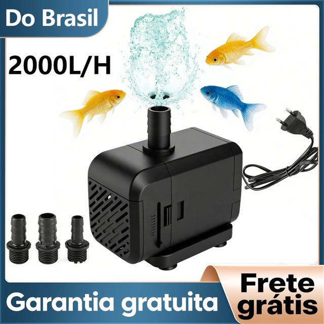 Newpet Bomba Submersa para Aquário Aspiração Lateral, Filtragem, Circulação e Remoção de Detritos com 3 Saídas de Água