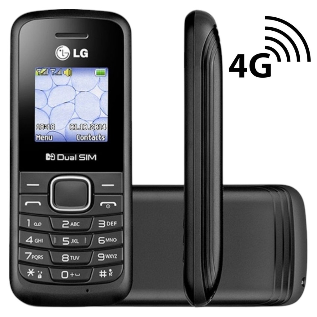 Celular LG-B220 4G De Botão Para Idoso 2 Chip Rádio Fm Rural